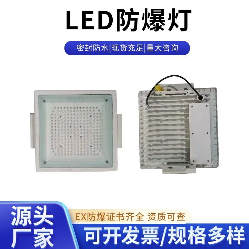 LED油站灯中石化中海油泛光灯加油站防爆灯明装暗装吸顶天棚灯