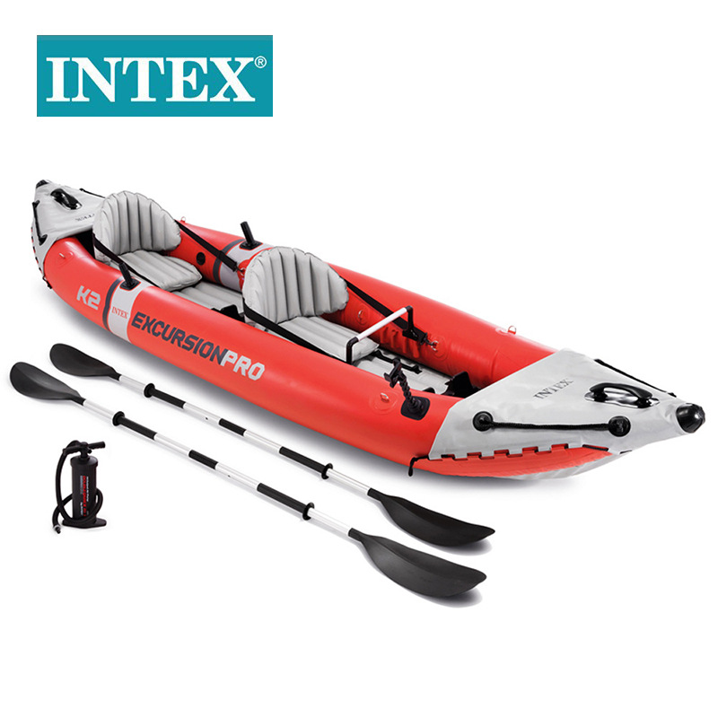 INTEX68309豪华旅行二人船组充气橡皮艇钓鱼船冲锋漂流船