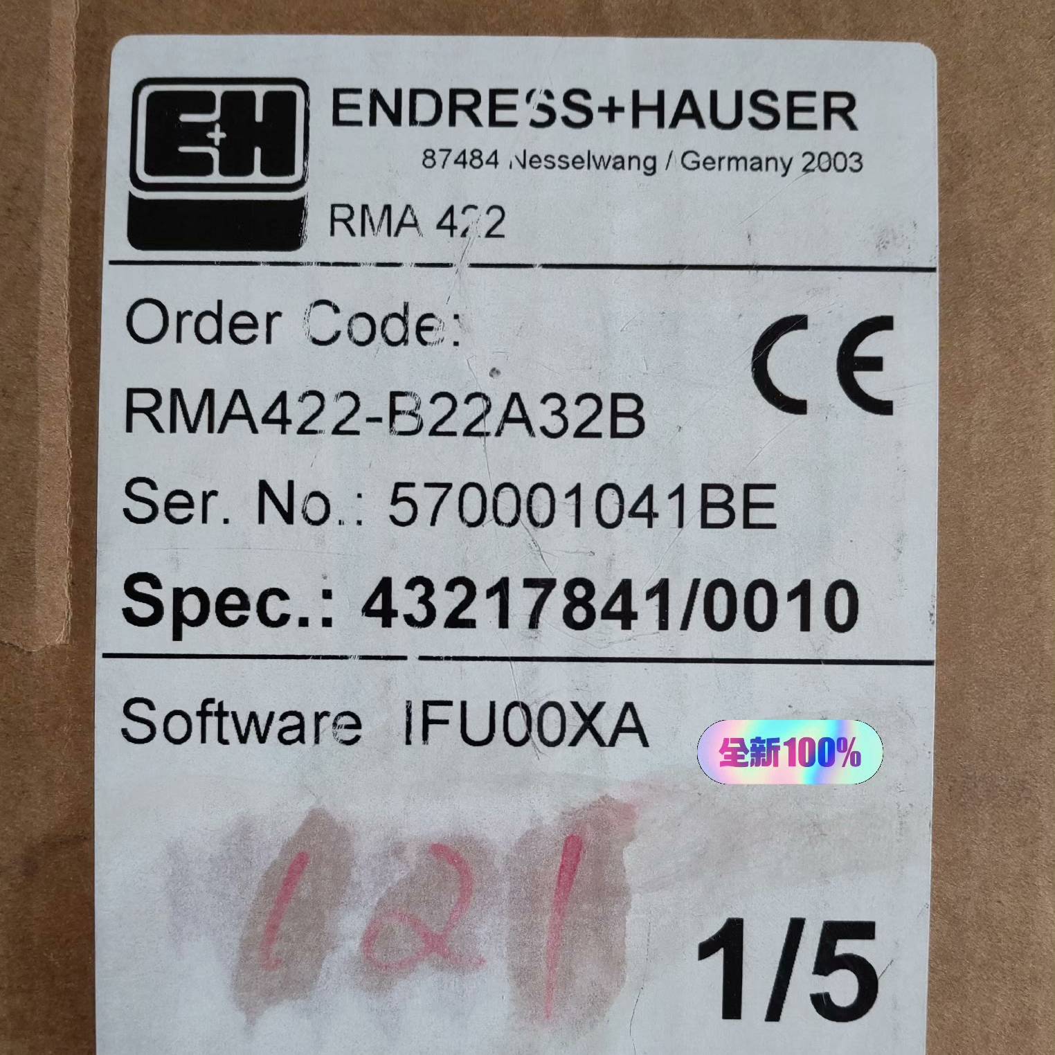 议价EH控制仪表 RMA422-B22A32B ，未使用及拆