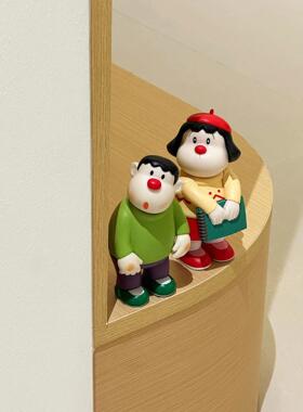 胖虎歪头摆件玄关装饰摆饰客厅桌面装饰品模型公仔动漫周边卡通