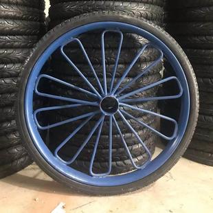 斗车轮实心轮充气轮工地手推车轮子26×2 2劳动车平板车翻斗车