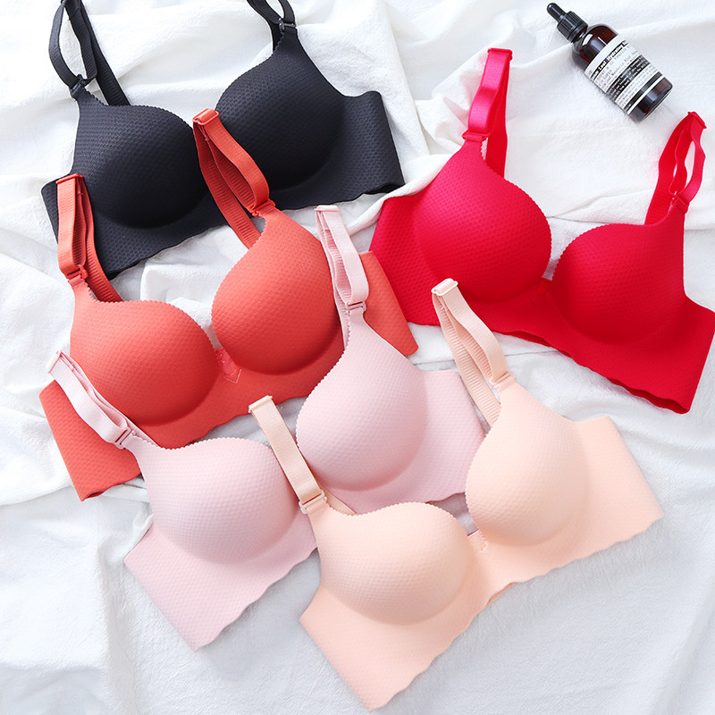 小胸加厚馒头杯内衣女聚拢显大平胸不空杯专用aa杯无钢圈无痕文胸