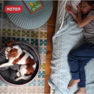COZY宠物窝小型猫窝狗窝针织纹理可拆水洗塑料防潮四季 KETER 通用