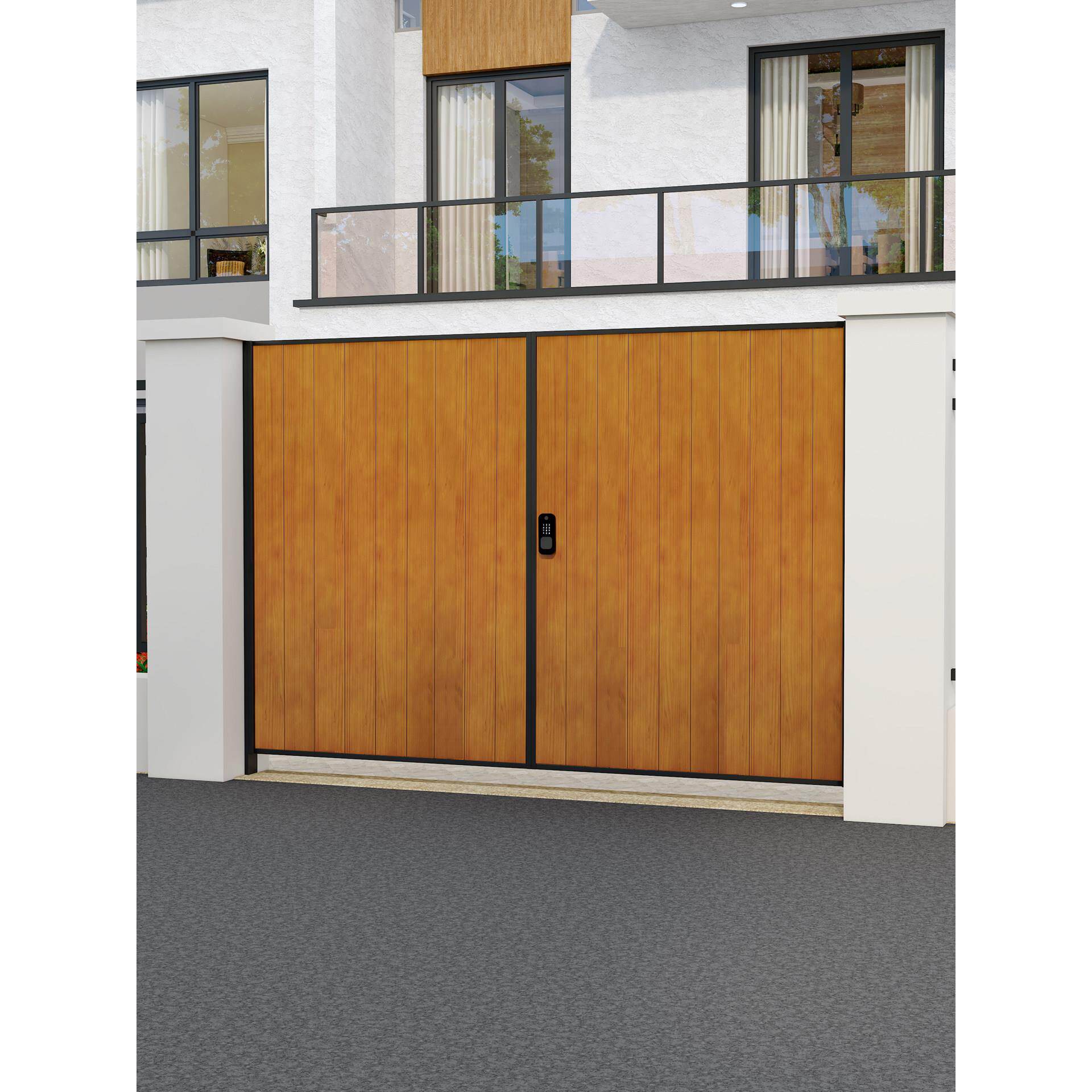 别墅庭院门花园栅栏门简约民宿院子门铁艺欧式花园木门铝艺不锈钢