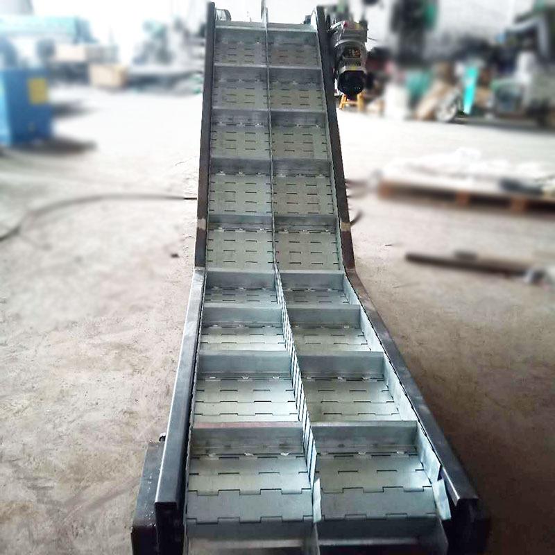 304不锈钢链板输送机工业重型碳钢链板排屑机粮食颗粒物料提升机