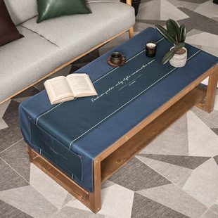 轻奢北欧茶几桌布布艺棉麻欧式茶几桌布现代简约客厅防水茶几布罩