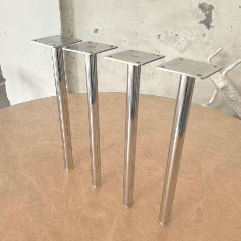不锈钢桌腿支架桌子腿可定制吧台A脚支撑柱书桌办公桌茶几金属桌