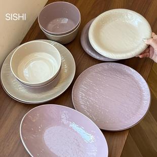 四时有梨 风家用餐餐具厨房高颜值碗盘 纹理亮面碗盘餐具套装 ins
