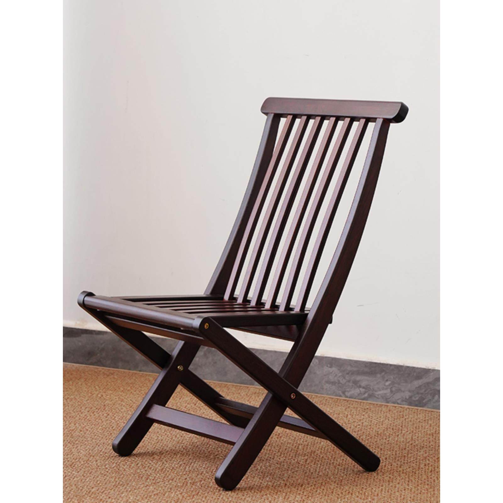 可折叠椅子家用靠背椅北欧实木餐椅办公室电脑椅凳子简易简约便携