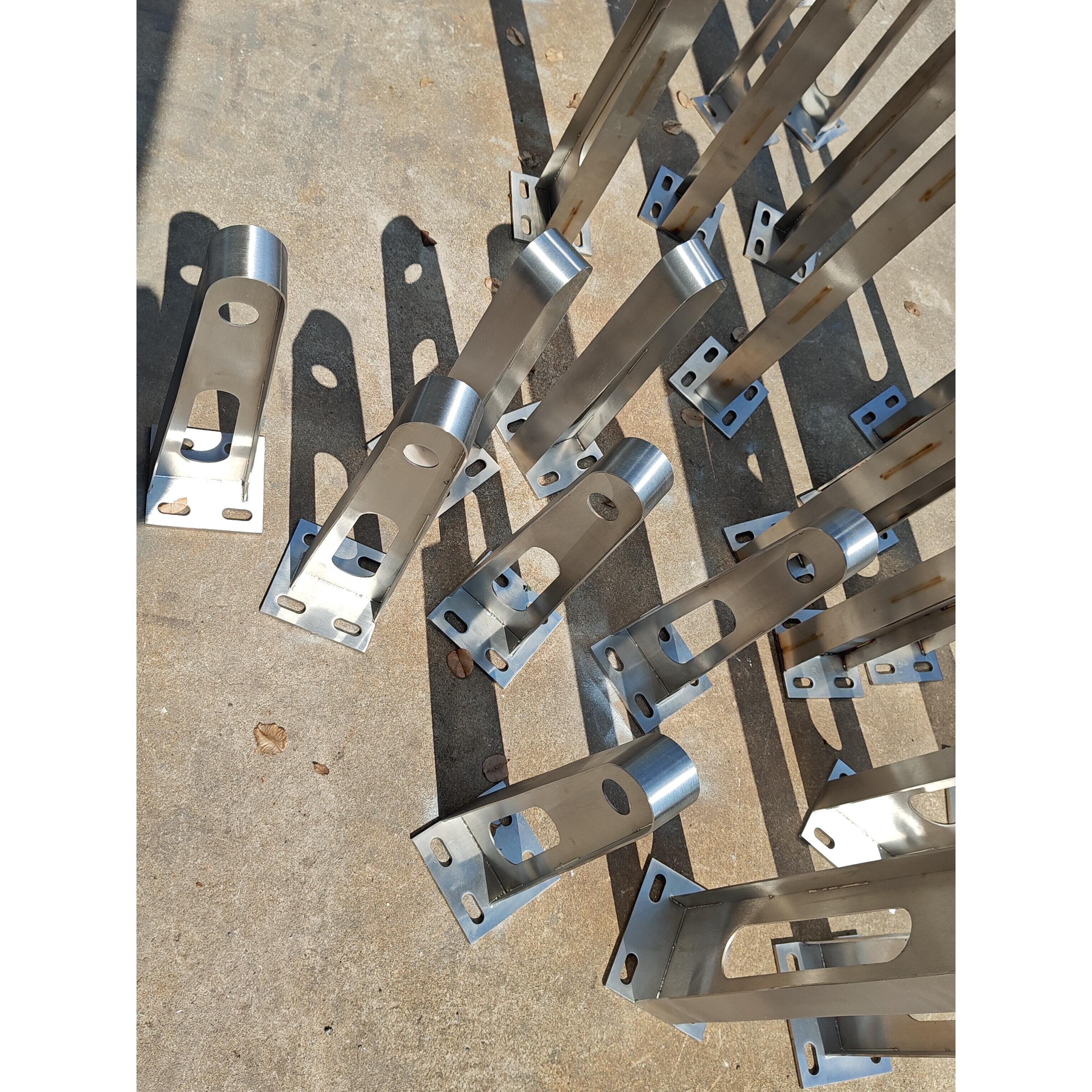 定制201不锈钢雨棚钢梁 304牛腿支架工字 T 刀型学校防坠雨棚牛腿