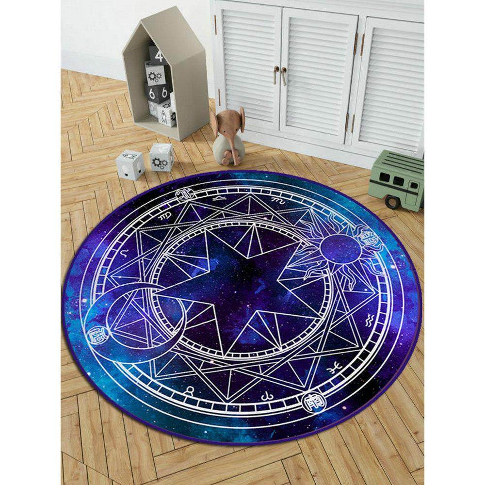 圆魔术圈卡通儿童地毯客厅卧室可爱的公主帐篷书桌电脑转椅挂篮垫,居家布艺,地毯,淘宝优惠券,粉丝福利购,淘宝优惠卷