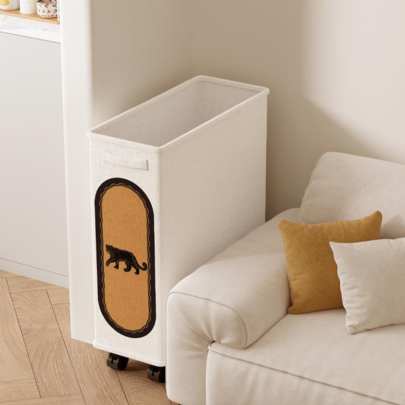 家用多功能瑜珈垫收纳篮运动健身器材整理筐夹缝大容量带轮置物架