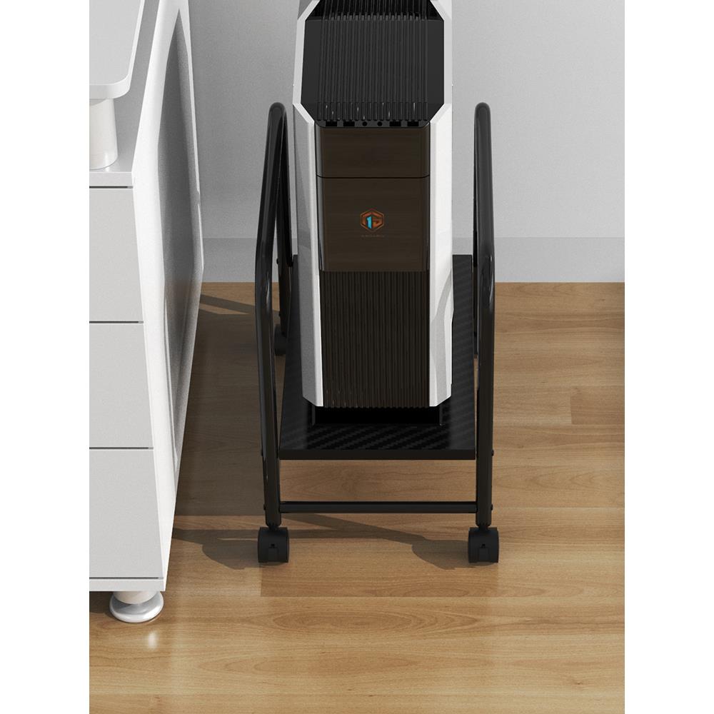 主机托架台式电脑机箱底座增高托盘可调节移动带轮放置收纳置物架