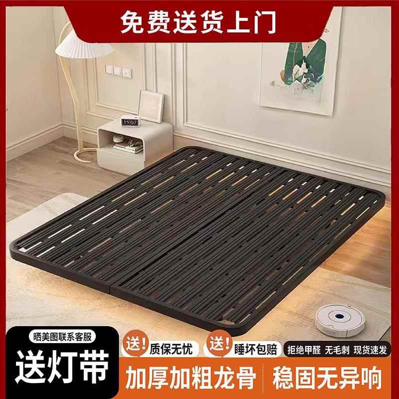 铁艺悬浮床架子加厚加固钢架无甲醛双人铁床宿舍出租房单人铁架床