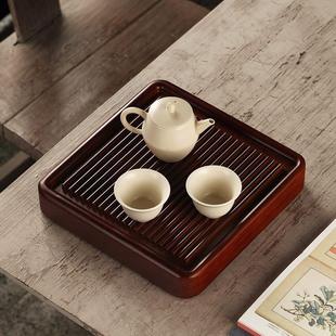整块竹制排水式 重竹茶盘家用简约功夫茶具茶台茶海日式 茶托干泡盘