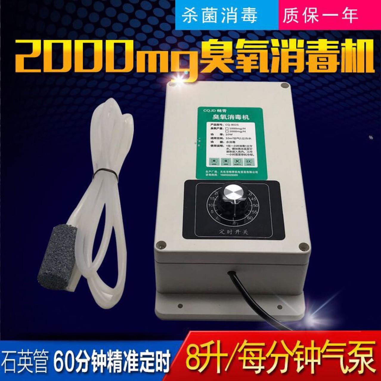 臭氧发生器多功2000MG杀菌消毒机水处理鱼缸家用果蔬解毒机洗菜瓜