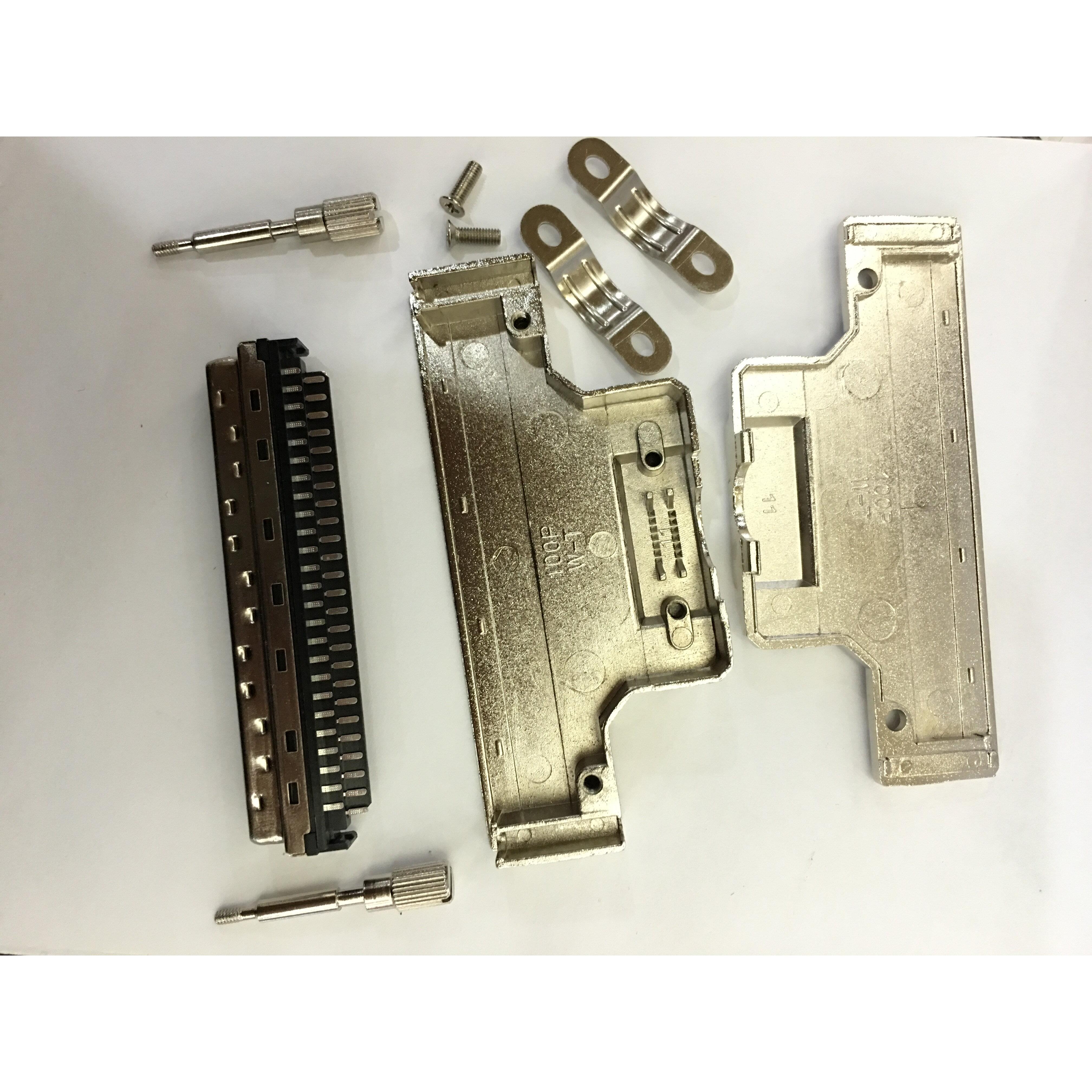 SCSI连接器 NID100M-AS-14 scsi-100p公头针式焊线+铁壳
