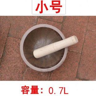 客家擂茶钵 潮汕擂钵家用海丰牙钵擂咸茶工具陶瓷捣碎罐研磨器老式