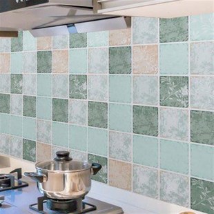 厨房防油贴纸灶台用防水防油烟机瓷砖墙贴壁纸自粘橱柜门冰箱贴纸