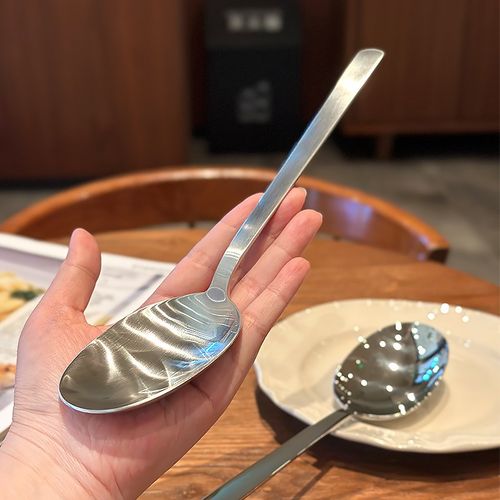 闭眼入好用公勺!1810不锈钢酒店餐厅长柄大号分餐勺分菜分汤勺子