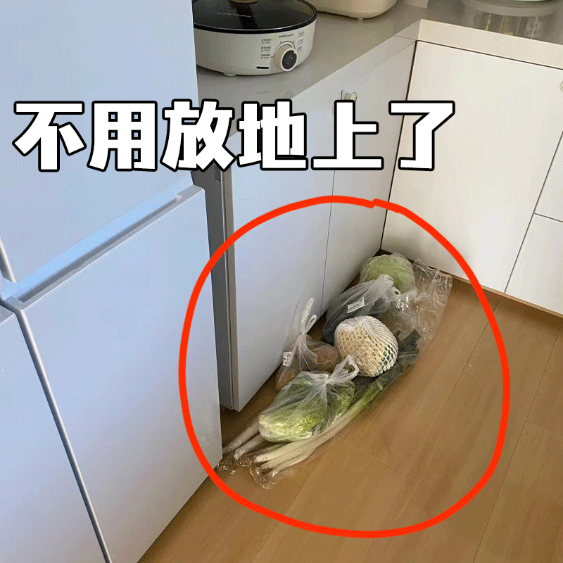 不用放地上了!厨房小推车置物架书柜带可K移动家用简易多层收纳架