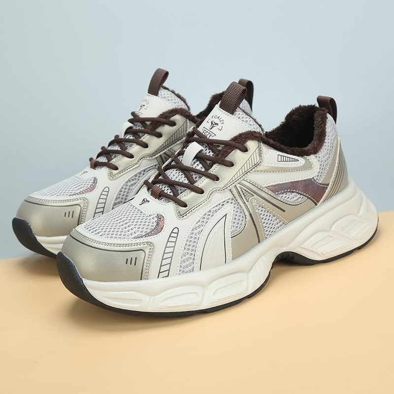 2024冬季新款大码女鞋41一w43加肥运动休闲老爹鞋加绒舒适大号棉