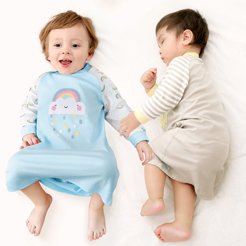 儿童睡袍秋冬宝宝睡衣春秋纯棉婴儿秋季男孩男童睡裙长袖连体长款