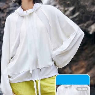 2025年夏季新品薄款立领网面拉链防晒外套透气宽松显瘦舒服上衣