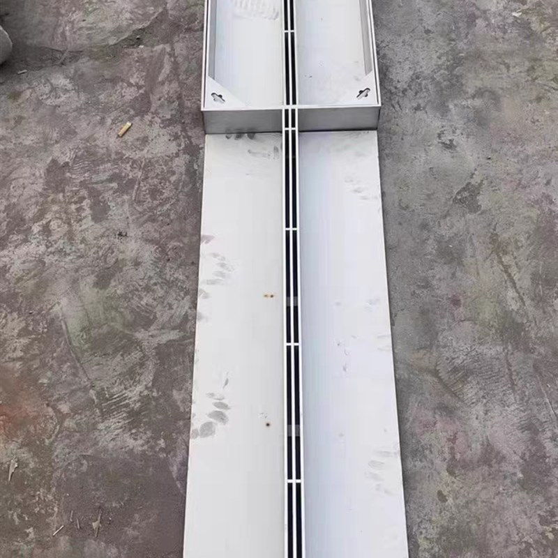 定制304e不锈钢线l性排水沟盖板直排弧形隐形下水槽201雨水篦子格