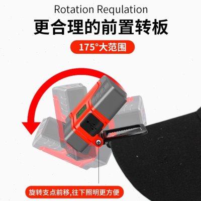 夜钓头灯钓鱼专用感应帽夹帽檐帽子灯强光充电超亮头戴式