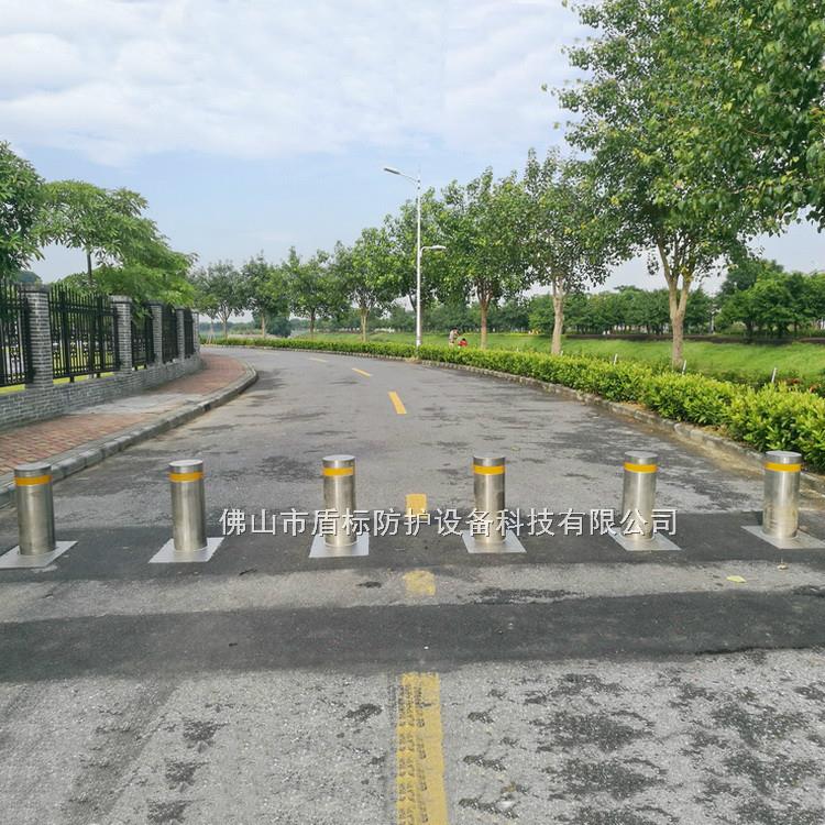 惠州旅游景区广场道路隔离全自动升降防撞柱安装定做工厂警示护桩