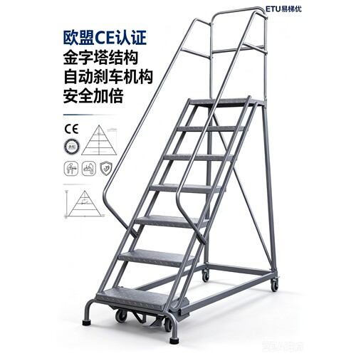 ETU易梯优|RL型钢制美式移动平台梯 欧盟CE认证