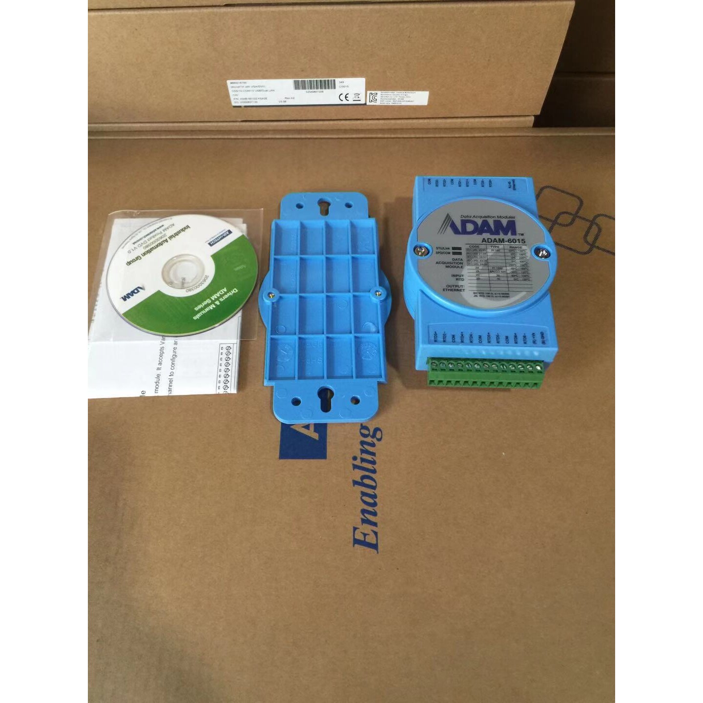 研华6路工控机ADAM-6015-DE/温度监听嵌入式温控控制器智能