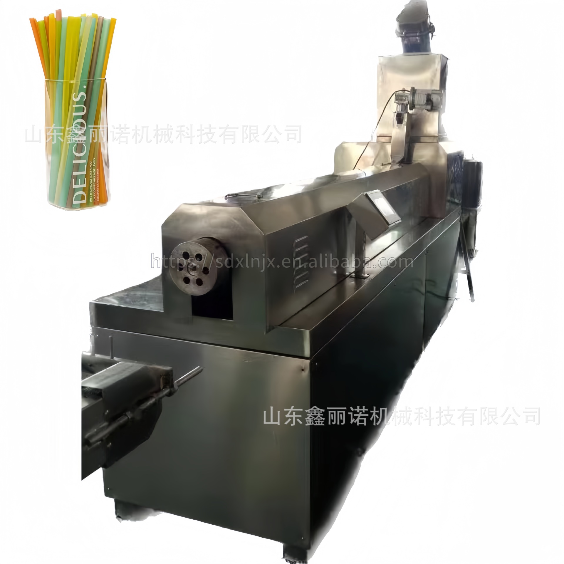 厂家加工定制环保可降解大米吸管生产线定制