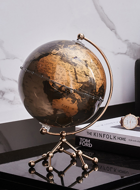 轻奢艺术地球仪装饰品摆件客厅电视柜书架办公室创意家居桌面摆设