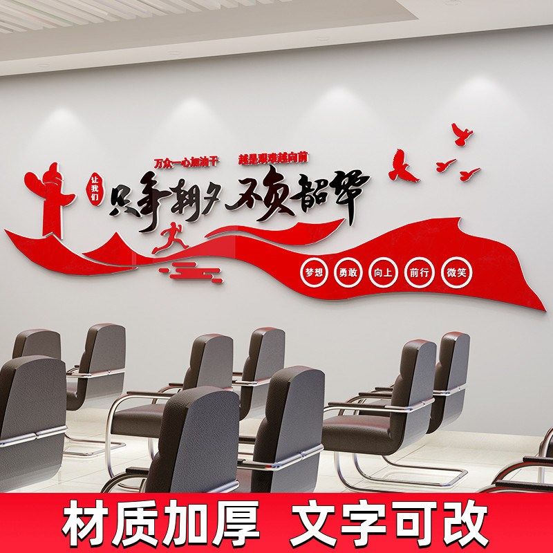 党员党支部会议活动办公室文化背景墙面党建红色主题建设装饰墙贴