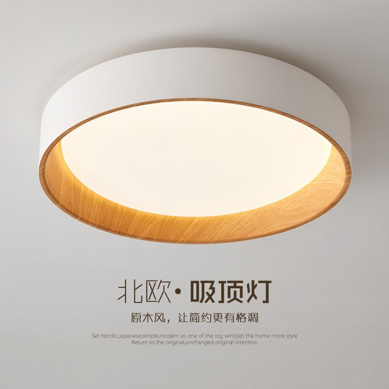 北欧极简led卧室房间吸顶灯个性圆形灯具简约现代新款餐厅客厅灯