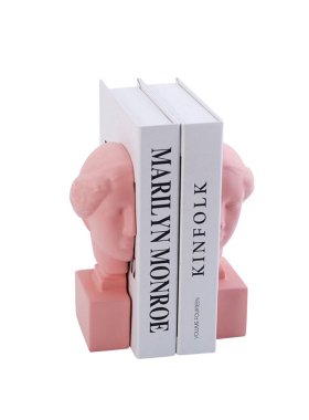 现代简约人物头像书挡书靠摆件创意家居样板房书房软装工艺品摆设