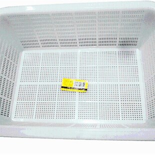 白色厨房收纳筐塑料框子大号洗菜篮子长方形蔬菜框加厚周转沥水篮