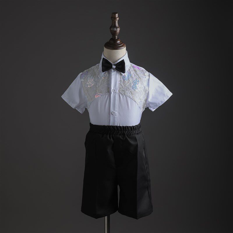 六一男孩儿童表演幼儿园小主持人礼服演出服男童钢琴演奏朗诵合唱