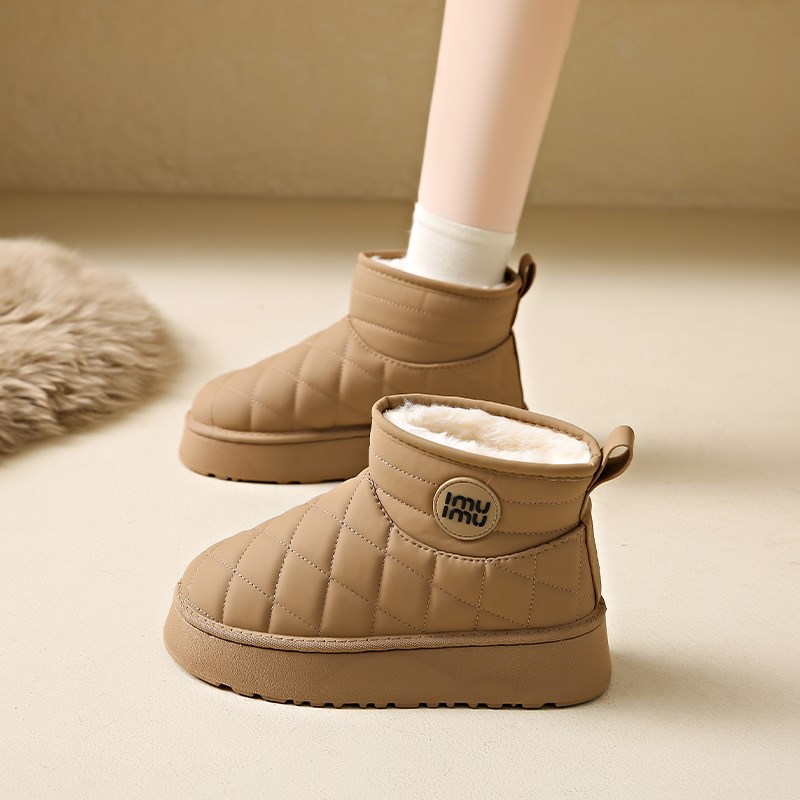 雪地靴女2025新l款冬季加绒加厚短靴保暖棉鞋外穿防滑女鞋面包鞋
