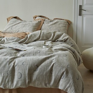 极简风丨床上四件套全棉纯棉2024新款床单M被套复古高级感民宿床