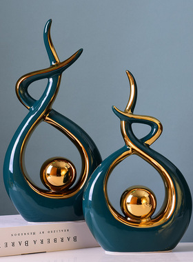 现代简约客厅电视柜酒柜摆件创意家居室内装饰品摆设软装工艺品