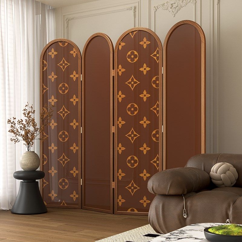 欧式美式屏风隔断客厅酒店办公室遮挡现代简约装饰移动实木折叠