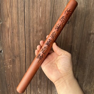 雷击枣木打鬼棒手工一r体雕刻雷劈木拷鬼仗雷击木圆棒朱元帅