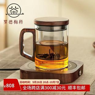 家用玻璃杯茶水分离水杯茶道杯 玻璃泡茶杯耐热耐高温日式