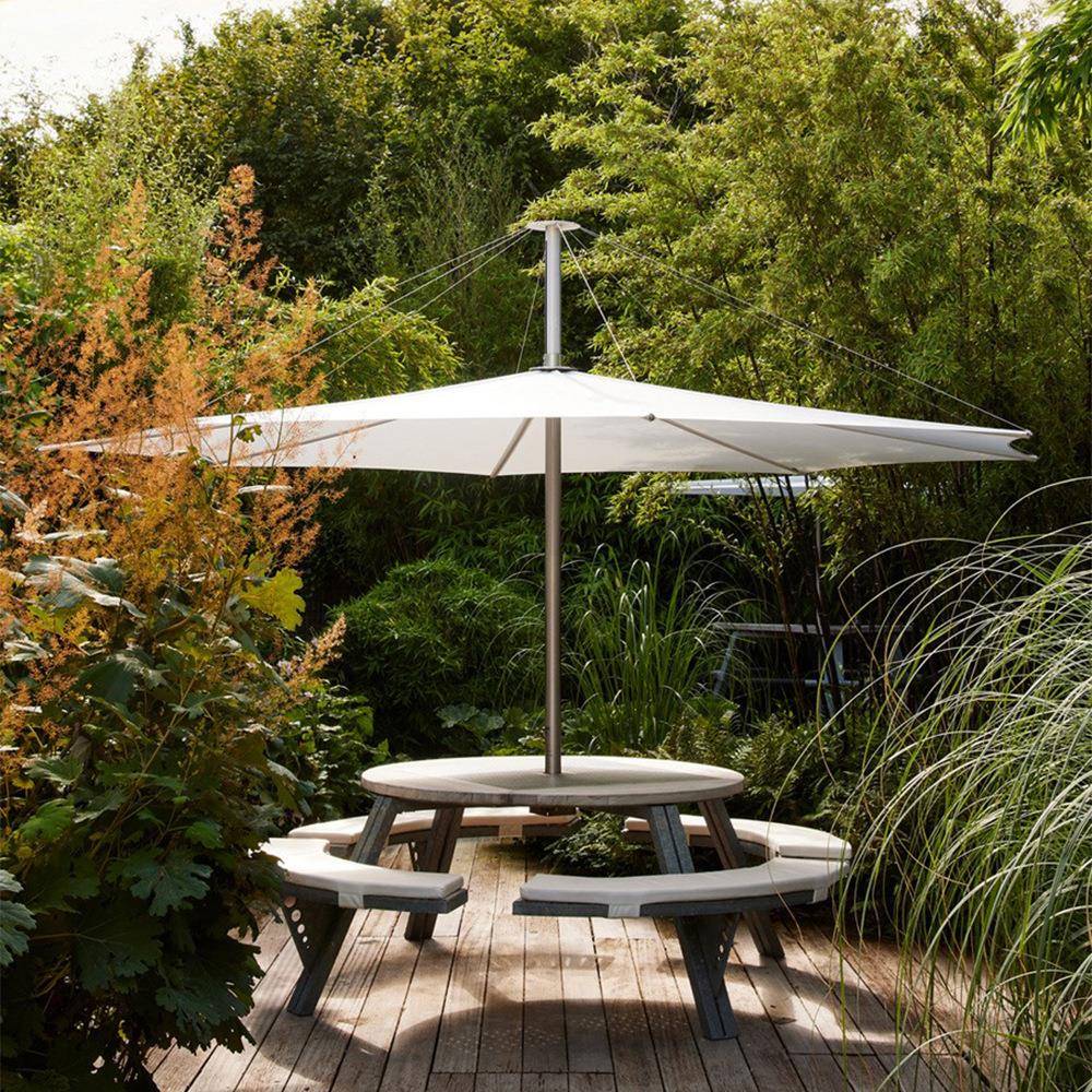 可升降户外桌椅柚木连体卡座餐厅室露天公共场所的子公园长凳组合