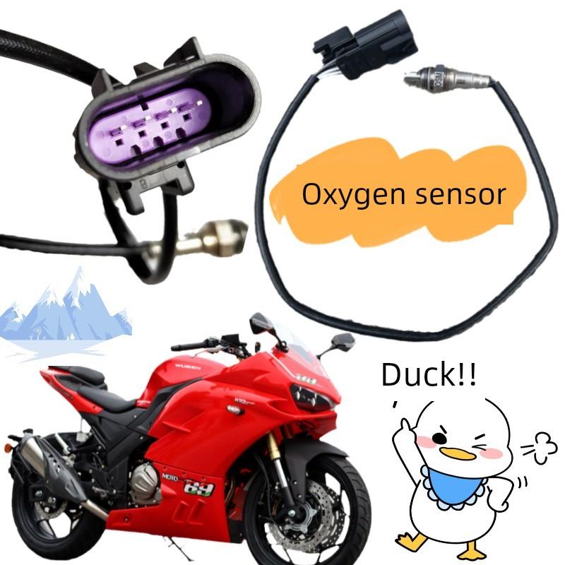 秋龙200/400摩托车氧传感器国产H2跑车排气管传感器线魔影摩托车