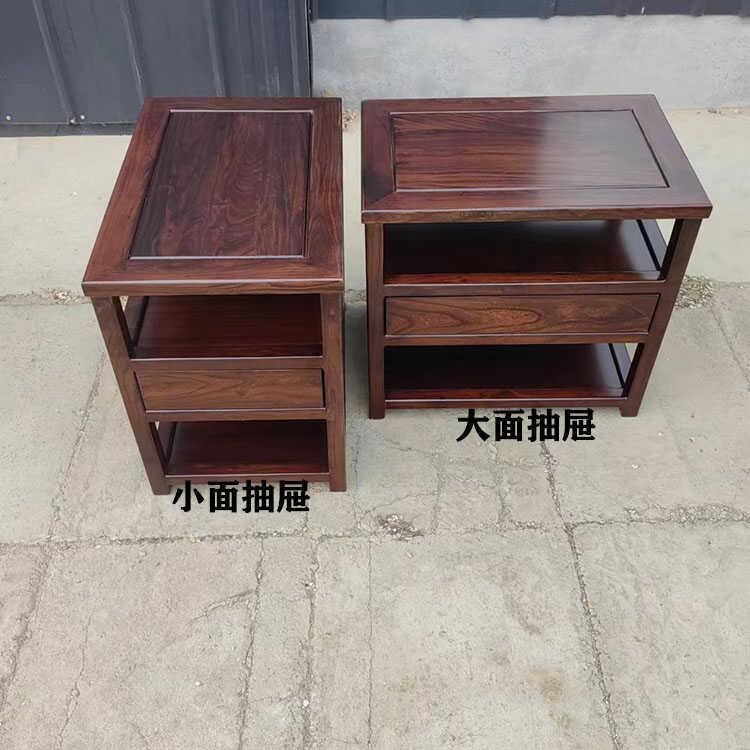 榆木家具实木床头柜鱼缸桌新中式简约收纳储物小茶几边几角几