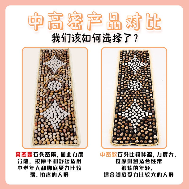 鹅卵石足底按摩垫地垫家用雨花石毯指压板脚踩石头石子路脚底足垫